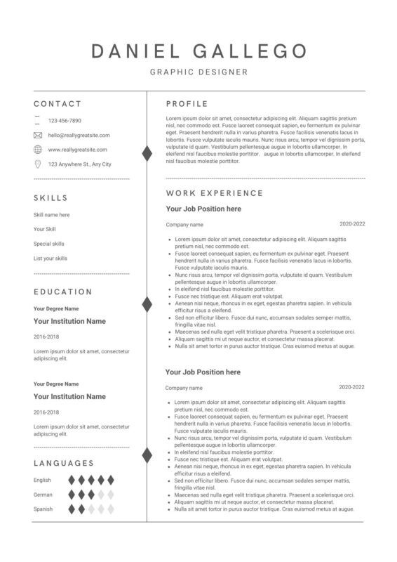 how can i make a simple resume