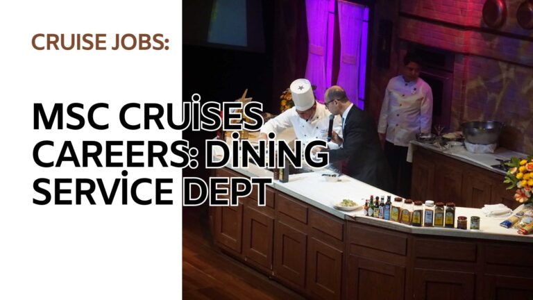 MSC cruises careers: Dining Service Dept