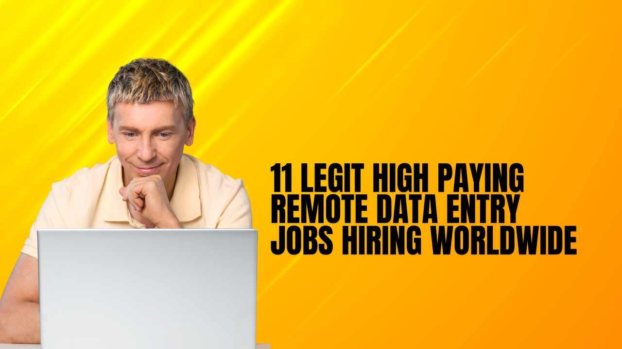 11 Legit High Paying Remote Data Entry Jobs Hiring Worldwide